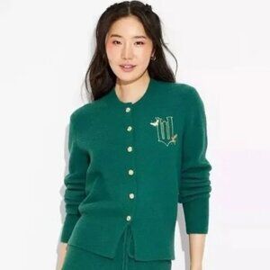 Wicked Paul Tazewell x Target Green Graphic Cardigan Sweater Size Large